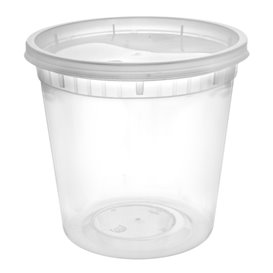 Plastic Deli Range Container in PP Transparent with Lid 720ml (40 Units)
