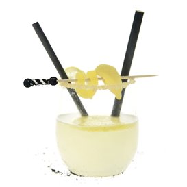 Bamboo Food Pick Black and White Design 12cm (100 Units)