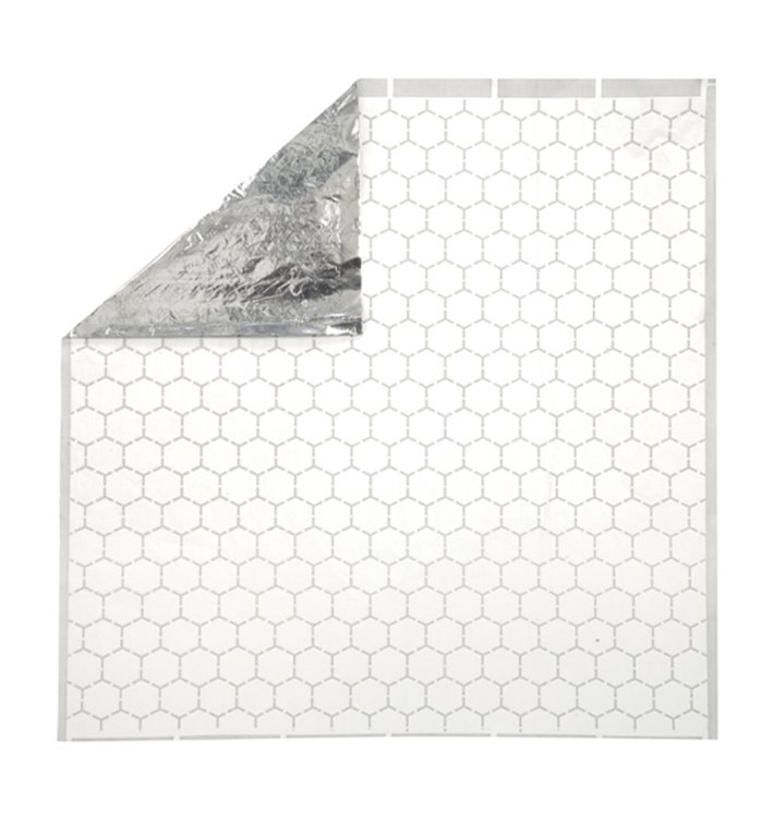 Silver Greaseproof Aluminum Foil 35*35cm (200 Units)