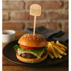 Bamboo Skewer Burger 12cm (600 Units)