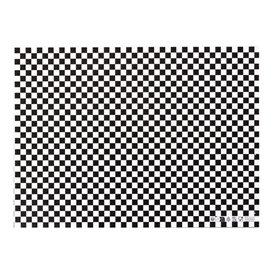 Paper Food Wrap Grease-Proof “Vichy” Black 31x42cm (1.000 Units)