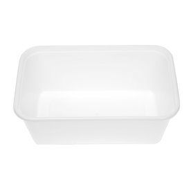Rectangular Container in PP White 750ml 17x11,5x6,4cm (25 Units)
