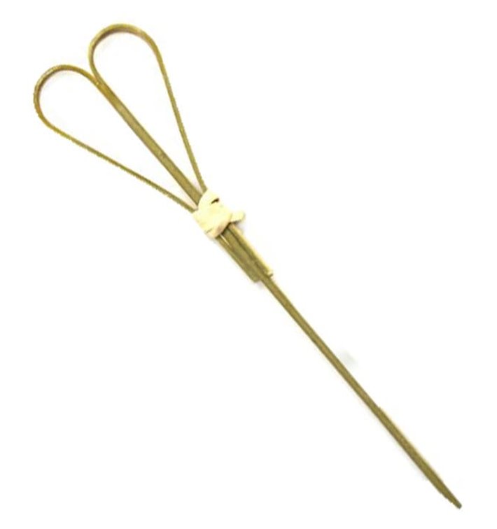 Bamboo Food Pick "Cuore" Design Natural 9cm (1000 Units)