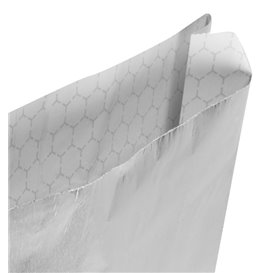 Silver Greaseproof Aluminum Foil Bag 22,3+5x20cm (250 Units)