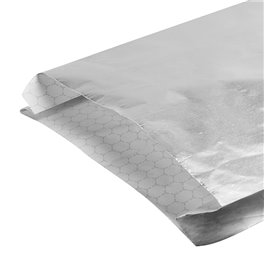 Silver Greaseproof Aluminum Foil Bag 22,3+5x20cm (250 Units)