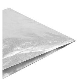 Silver Greaseproof Aluminum Foil Bag 22,3+5x20cm (250 Units)