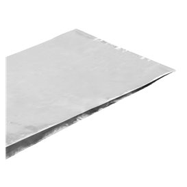 Silver Greaseproof Aluminum Foil Bag 26+5x10,3cm (25 Units)