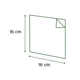 Paper Food Bag Grease-Proof Opened 2L Silver 16x16cm (500 Units)