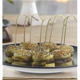 Bamboo Curved Skewer 9 cm (100 Pezzi)