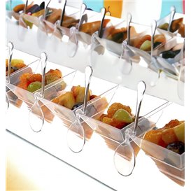 Cone Holder PS Transparent 6 Holes 40x6.5x7cm (6 Units)