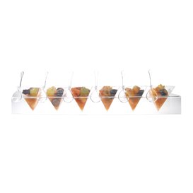 Cone Holder PS Transparent 6 Holes 40x6.5x7cm (1 Units)
