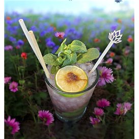 Bamboo Lotus Blossom Drink Stirrer 18cm (50 Units) 