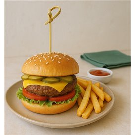 Natural Bamboo Bow Skewer 18cm (100 Units)  