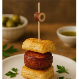 Bamboo Skewer with Red Ring 12cm (100 Units)