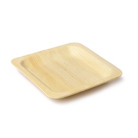 Square Wooden Plate 10,5x10,5cm (600 Units)
