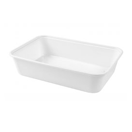 Rectangular Container in PP White 500ml 17,4x11,6x3,5cm (25 Units)