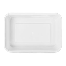 Rectangular Container in PP White 500ml 17,4x11,6x3,5cm (25 Units)