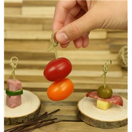 Natural Bamboo Bow Skewer 7cm (50 Units)