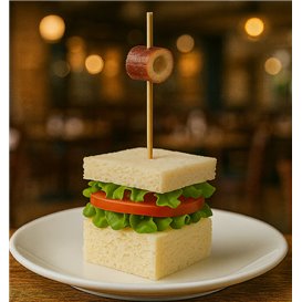 Bamboo Skewer with Red Ring 12cm (1000 Units)