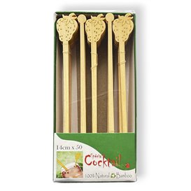 Bamboo Stirrer Strawberry for Drink 18cm (600 Units)