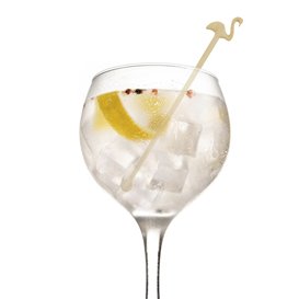 Bamboo Pink Flamingo Drink Stirrer 14cm (600 Units)