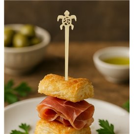 Turtle Bamboo Drink Stirrer 12cm (600 Units)