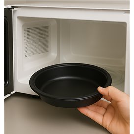 Plastic Deli Container PP Black 1000ml Ø23cm (150 Units)