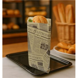 Paper Baguette Bag Kraft Times 12+2x26cm (100 Units)