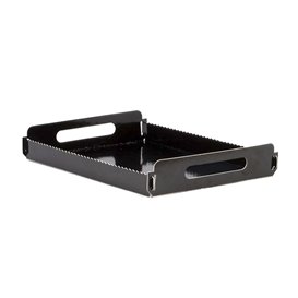 Paper Tray with Handles Rectangular shape Black 16x23 cm (10 Units) 