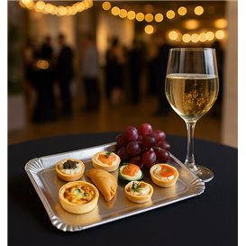 Paper Tray Rectangular shape Silver 18x24cm (800 Units)