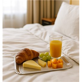 Paper Tray Rectangular shape Silver 18x24cm (100 Units)  