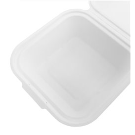 Sugarcane Burger Box White 15x15x8cm (600 Units)