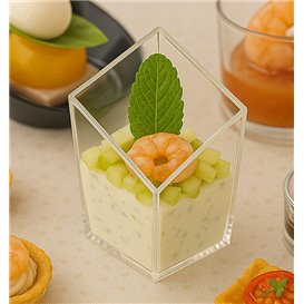 Transparent PS Diamond Tasting Glass 60ml (20 Units) 