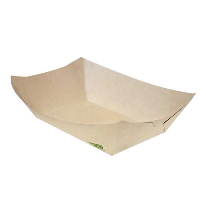 Paper Food Boat Tray Kraft 350ml 10,6x7,3x4,5cm (25 Units) 