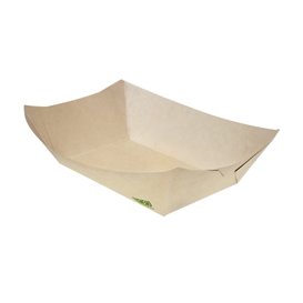 Paper Food Boat Tray Kraft 350ml 10,6x7,3x4,5cm (500 Units)