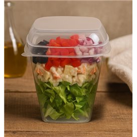 Lid for Tasting Bowl PS Transparent 7,5x7,5cm (2.000 Units)