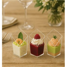 Transparent PS Diamond Portion Tasting Cup 60ml (200 Units) 