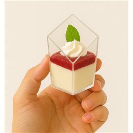 Transparent PS Diamond Portion Tasting Cup 60ml (200 Units) 