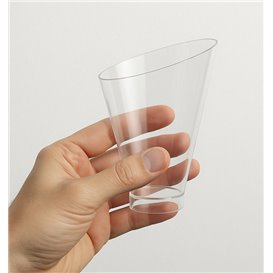 Mini Angled Appetizer Round Cup PS Transparent 195ml (10 Units) 
