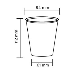 Unbreakable and reusable mojito glass made from transparent PP 480 ml (25 Units)