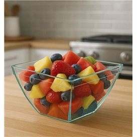 Transparent PS Mini Bowl “Water Green” 580ml (100 Units)