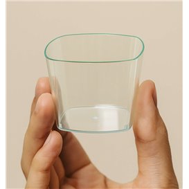 Mini Bowl Low Transparent PS “Water Green” 150ml (20 Units)