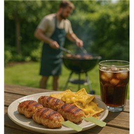 Natural Bamboo Golf Food Picks 18cm (10.000 Units)  