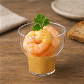 Reusable Mini Bowl in PS "Tulip" Clear 65ml (200 Units)