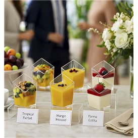 Transparent PS Diamond Portion Tasting Cup 48ml (20 Units) 