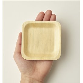 Square Wooden Plate 10,5x10,5cm (600 Units)