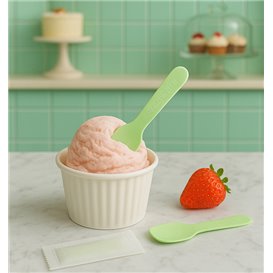 Paper Ice Cream Spoon Wrapped Assorted Colours 'Tutti Frutti' 9cm (2.000 Units)