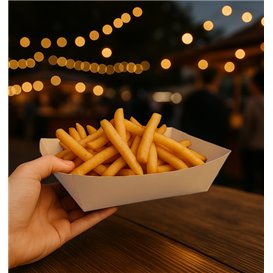 Bamboo Paper Food Tray Kraft 800ml 24x16x5,2cm (500 Units)