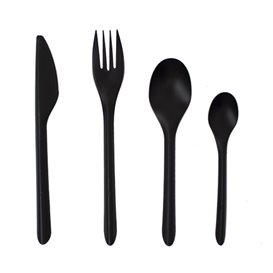 Reusable Knife in PP Black 17,8cm (50 Units)