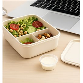 Souffle Cup in PP Plastic with Lid 60ml (100 Units)